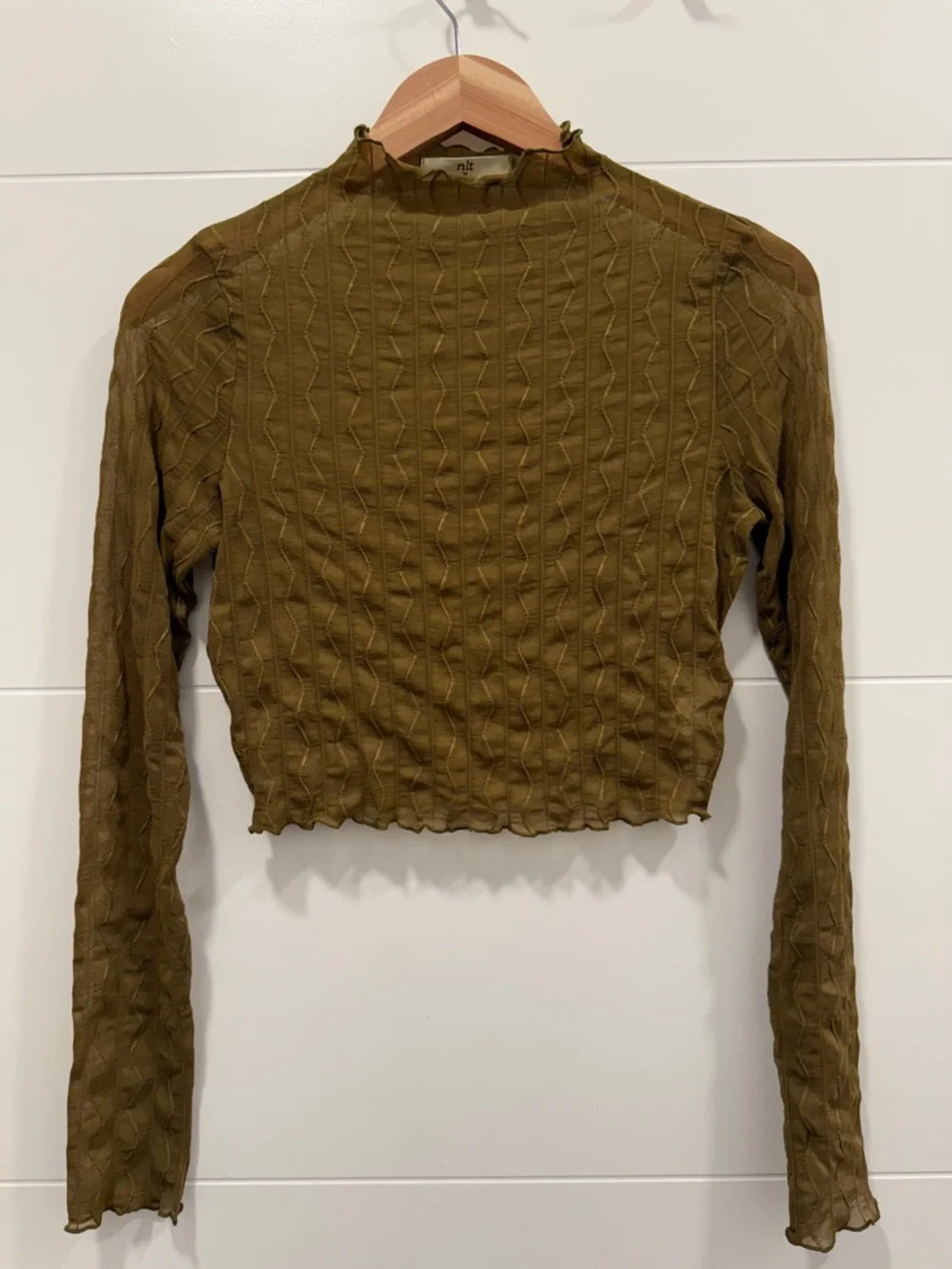 nlt Abra Jacquard Mesh Crop top - Picture 2 of 6